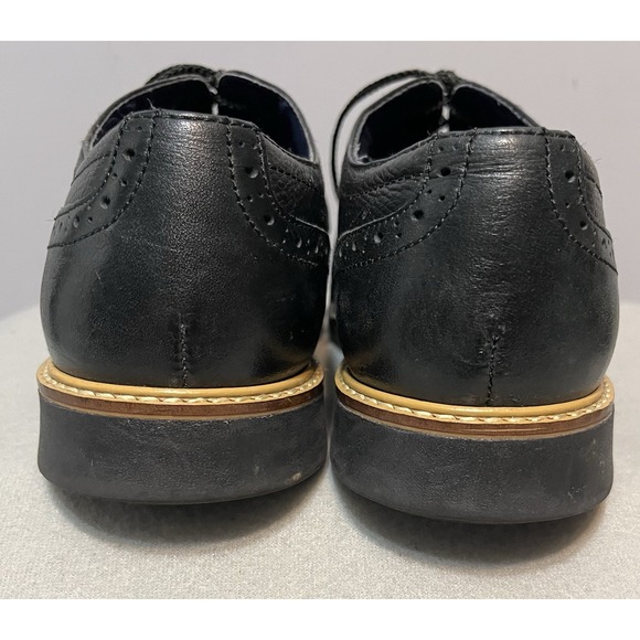Cole Haan Black Wingtip Oxford Leather Shoes Lace Up Morris Size‎ 8M C11233 - Picture 3 of 12